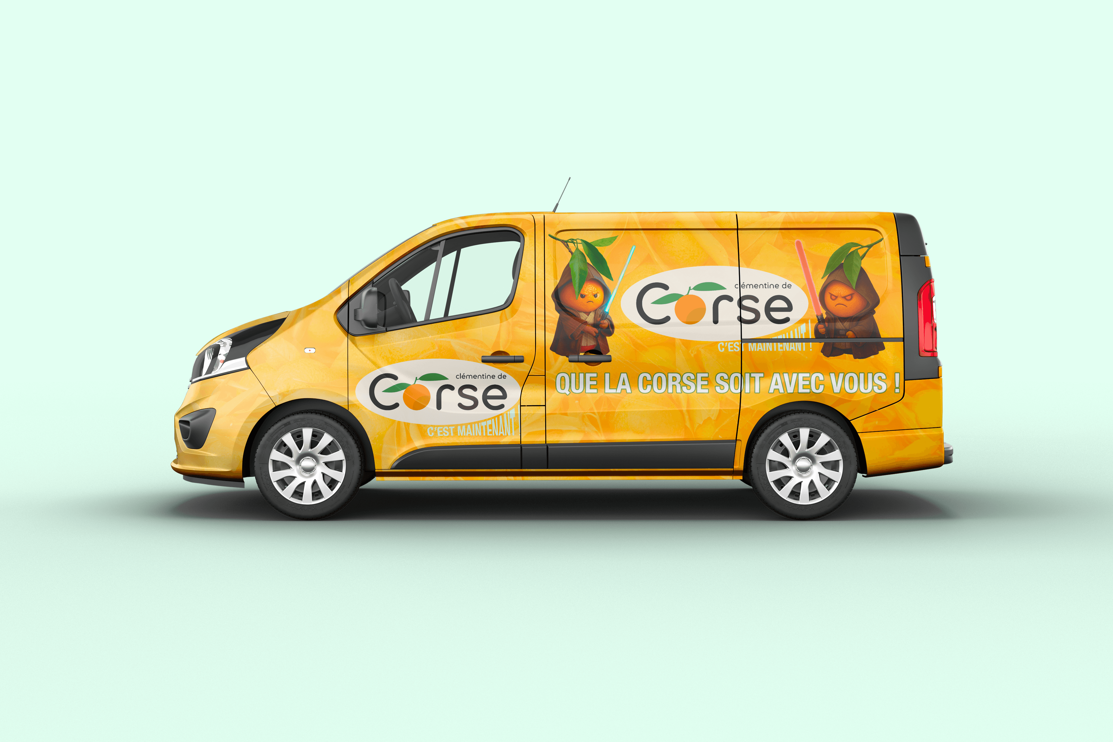 "Que la Corse soit avec vous" — Activation publicitaire mobile pour la Clémentine de Corse